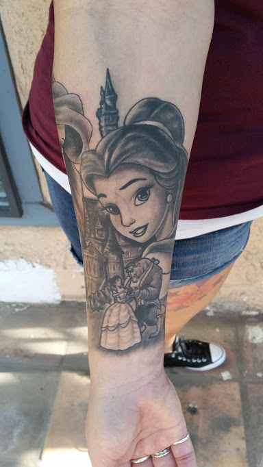 Disneyobsessed mum covers her entire body in fairytalethemed tattoos   Mirror Online